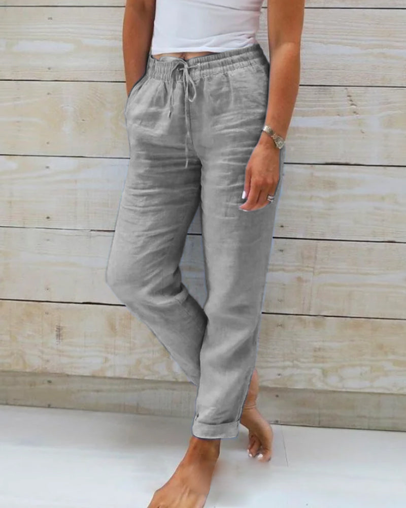 Alexia | Linen comfort trousers