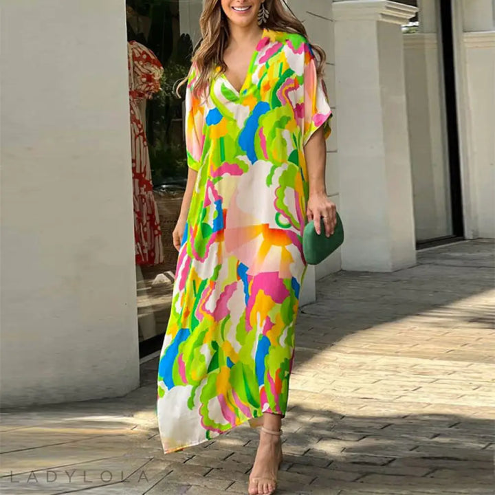 Lola | Stylish & Colourful midi dress