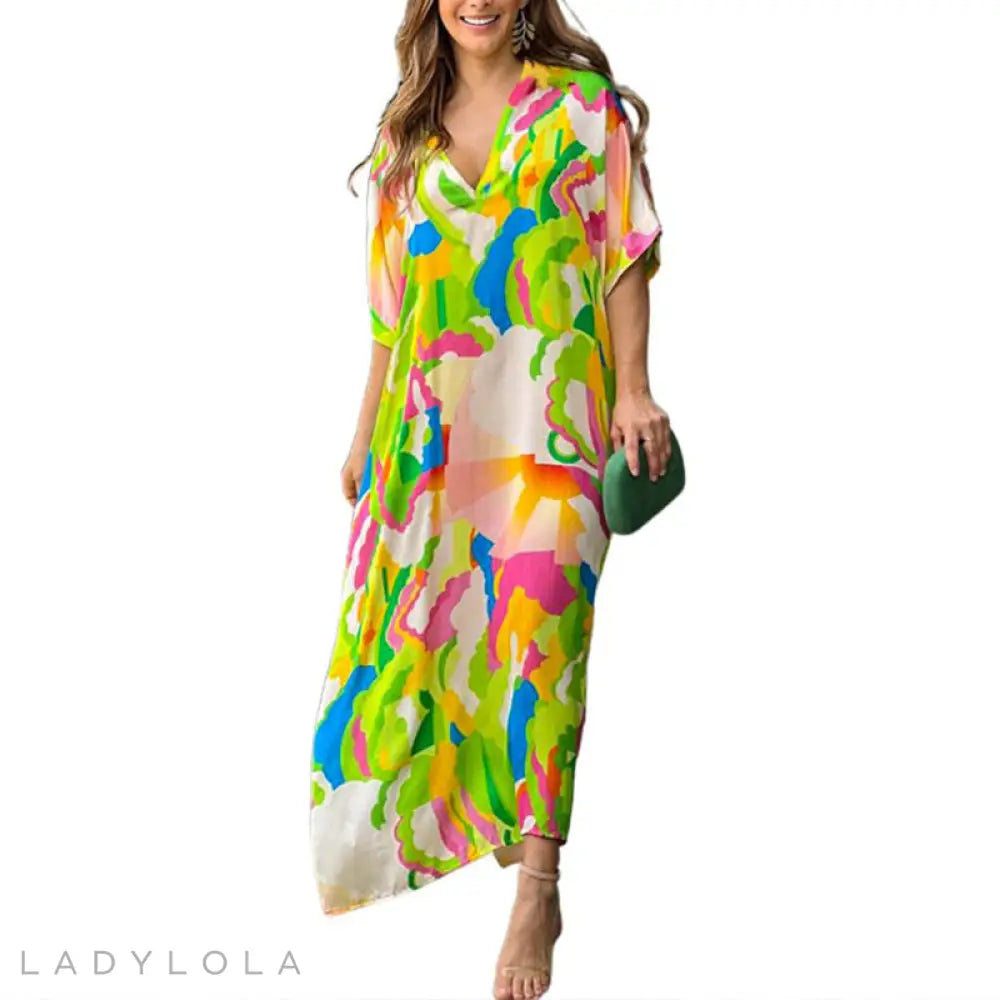 Lola | Stylish & Colourful midi dress