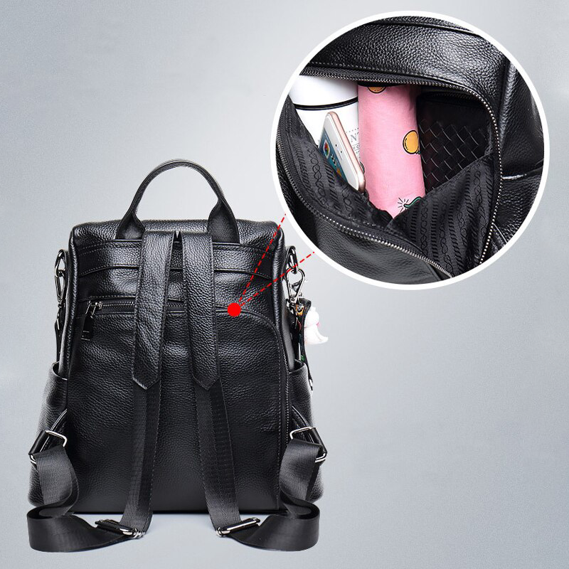 Jemi Capetown„¢Anti-theft leather backpack